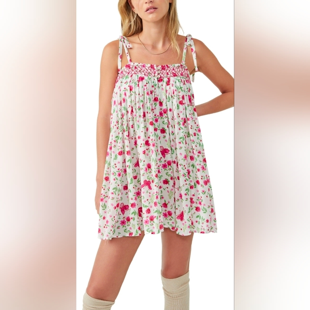 Intimately By Free People RunThe World Romper Pink Floral